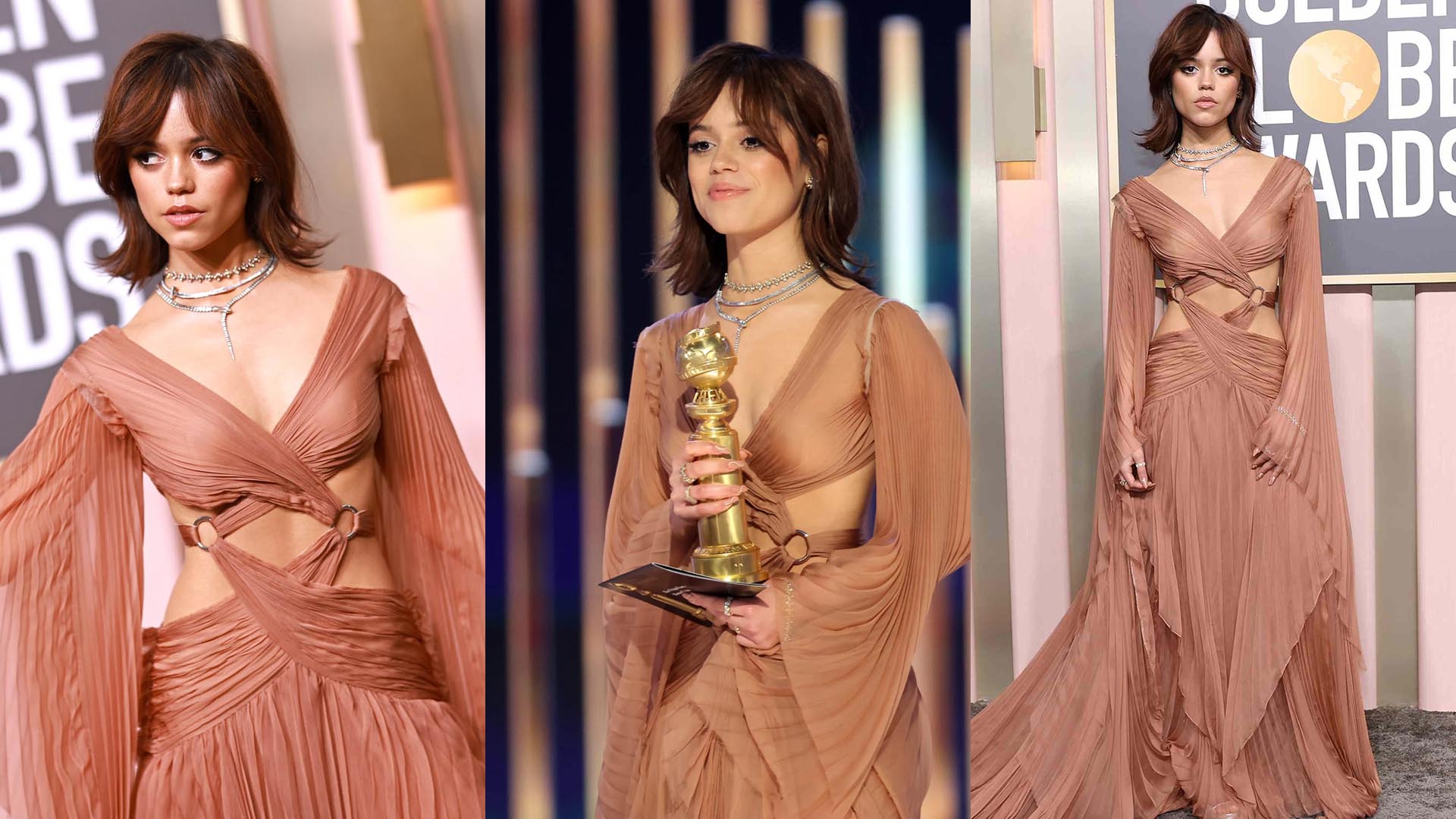 Jenna Ortega Showed Off Abs At Red Carpet Of Golden Globes