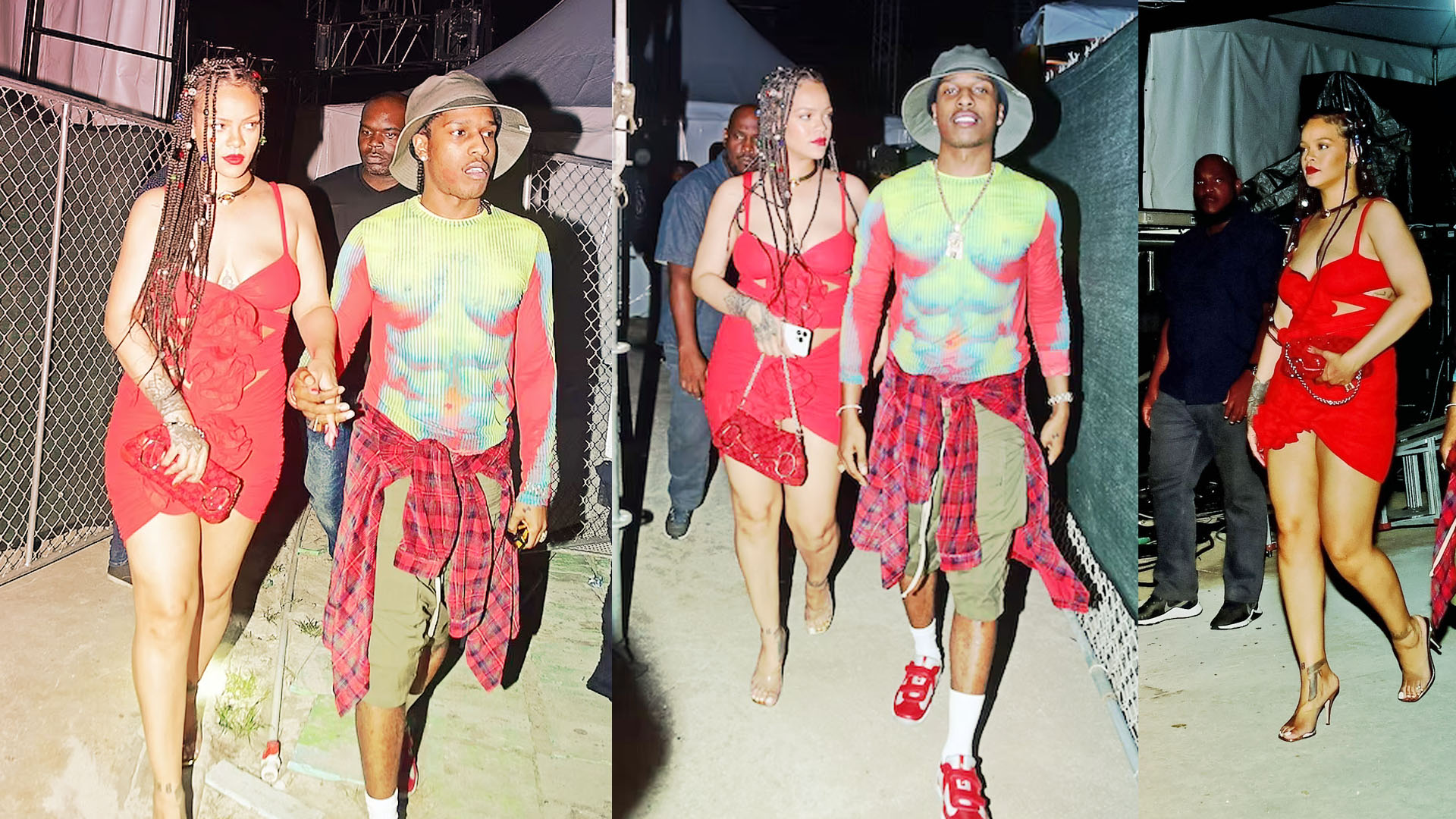 Rihanna In Green Mini Dress With A$AP Rocky In Barbados: Photos – Hollywood  Life