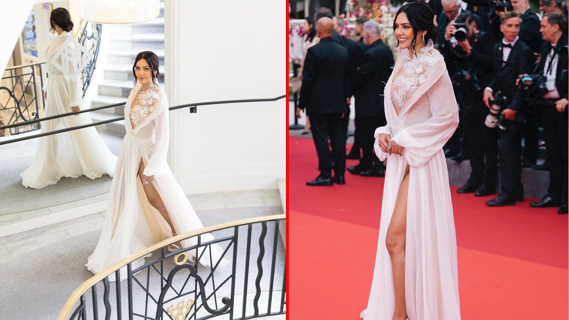 Esha Gupta Looks Stunningly Beautiful at Her Cannes Debut.