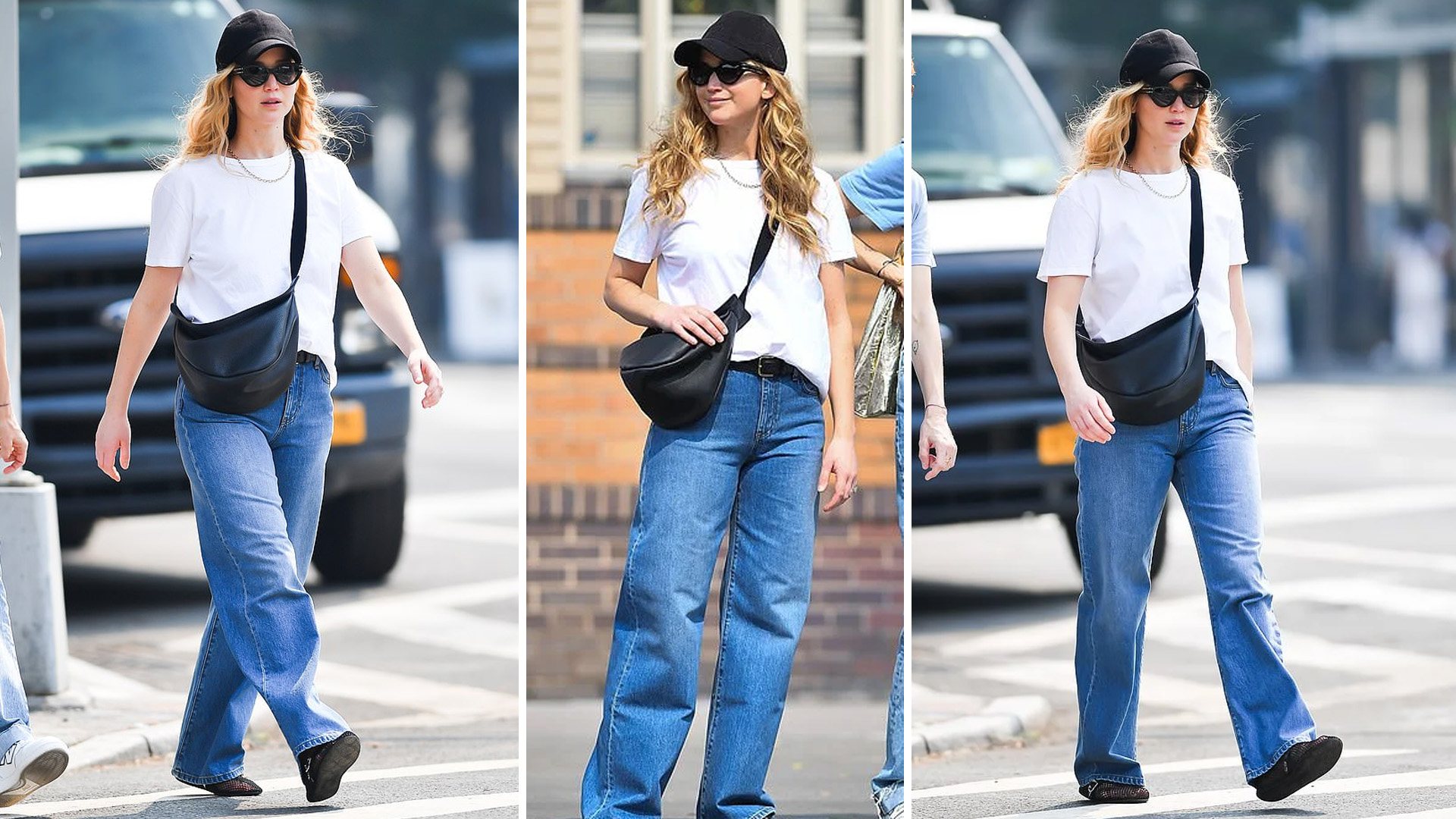 Jennifer Lawrence Spotted In Sports T-Shirt and Jeans.