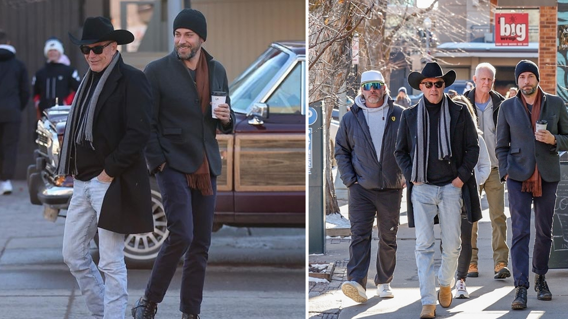Kevin Costner and Zachary Levi Together in Aspen!