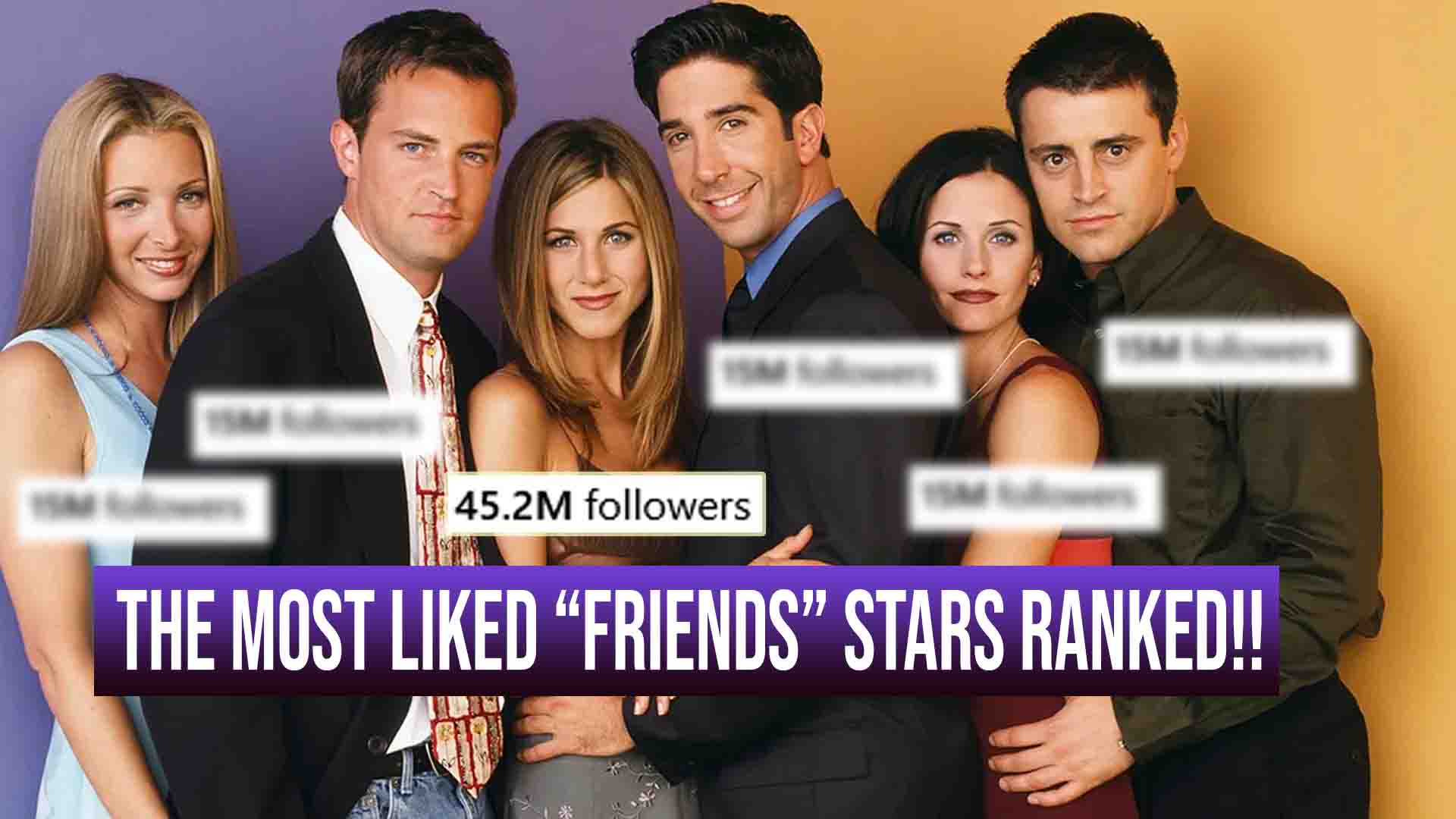 The Most Liked Friends Stars Ranked From Lowest To Highest